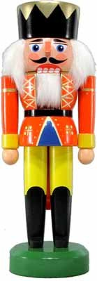 Rudolphs Schatzkiste Nussknacker König rot BxHxT 9x28x9cm NEU Weihnachten Seiffen Nutcracker Nüsse Erzgebirge Winter Dekoration Holzkunst Holz Weihnachtsmann Christmas Walnuss
