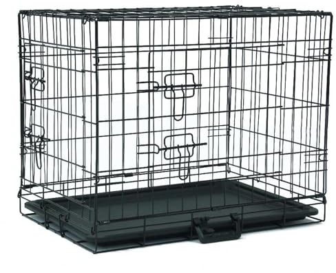 Pet Dog Puppy Cat Metal Foldable Carry Transport Training Cage Crate (91.5L x 61W x 66H CM)