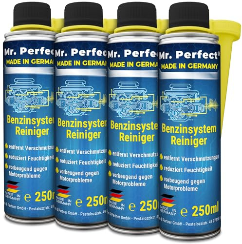 Mr. Perfect® Kraftstoffsystemreiniger Additiv, 4 x 250 ml - Kraftstoffzusatz für Benziner löst Verschmutzungen und Verharzungen im gesamten Kraftstoffsystem