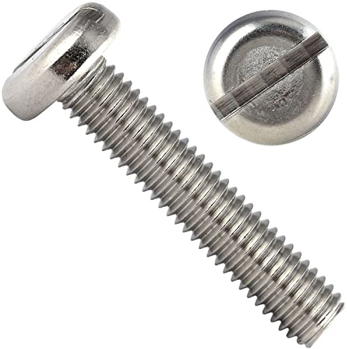 OPIOL QUALITY® Flachkopfschrauben mit Schlitz DIN 85 / ISO 1580 M5x30 mm aus Edelstahl A2 V2A (10 Stück) Maschinenschraube Schlitzschrauben Schrauben Flachkopf