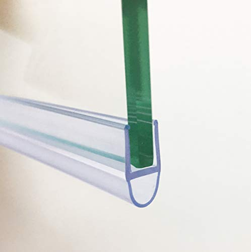 HNNHOME Crystal Clear Shower Screen Seal Strip for 6mm Glass, Max 6mm Gap | Clear shower seal, shower door trim, Invisible style finish, Helps minimise water escape, Easy replacement fitting
