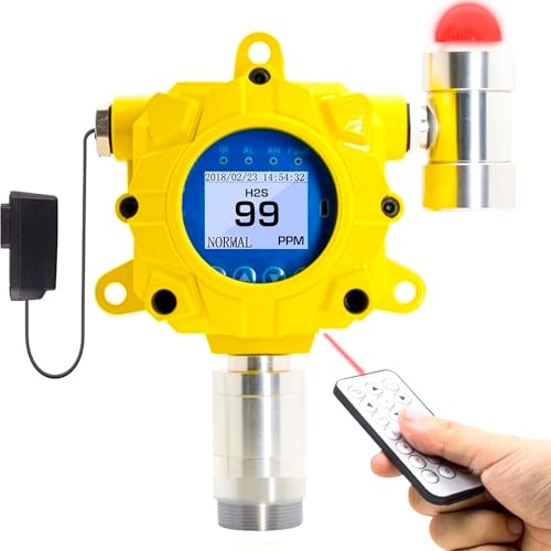 H2S Monitor| Industrial Wall Mount |Wall Mount | UK Calibration Certificate | Relay, RS485 MODBUS, 4-20mA Output | 0-100 ppm H2S |