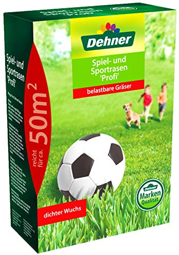 Dehner Rasen-Saatgut, Spiel- und Sportrasen Profi, 1.25 kg, für ca. 50 qm, Grün, 4440160