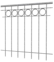 ELEO Geländer Belluno I Balkongeländer aus massivem Schmiedeeisen I Länge: 96 cm I Feuerverzinkt I Geländer Balkon stabil langlebig & witterungsbeständig