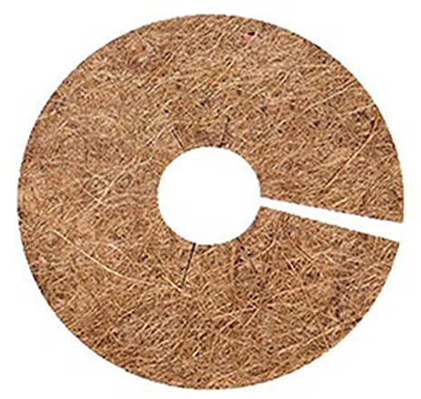 Herbests Kokos-Mulchscheibe, 30 cm Kübelabdeckung Pflanzenschutz Winterschutz für Topfpflanzen,Mehrfach verwendbar biologisch abbaubar Kokosscheibe Kokosmatte für Bäume und Pflanzen Kälteschutz