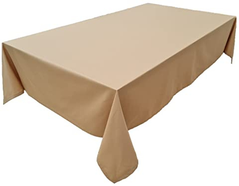 Hochwertige Tischdecke Tischwäsche aus 100% Baumwolle Kollektion Konzept, Farbe & Größe wählbar (Tischdecke - 150x350cm, Camel)