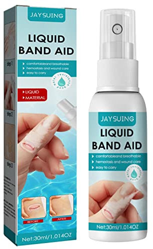 Waterproof Liquid Bandage Spray, Liquid Skin Glue Aid Skin Adhesive Breathable Dressings For Wounds Human For Minor Cuts, Scrapes, Wounds, Dry, Cracked Skin 30ML
