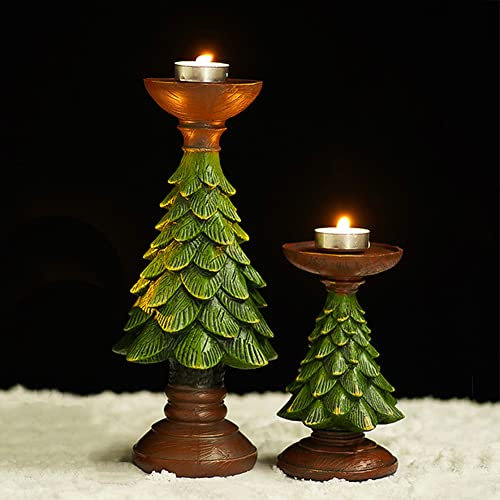 Christmas Candle Holder & Candlestick - Table Centerpieces & Fireplace Decor - Home Ornament & Party Decor
