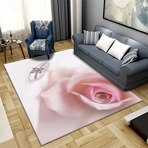 DJHWWD deko für Schlafzimmer Teppich auslegeware Rechteckiger rosa Wohnzimmer Balkon Bodenmatte küche 160X200CM