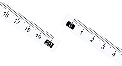 Kozelo 10pcs Adhesive Tape Measure Metric - [20cm x Left to Right Read] Waterproof Sticky Ruler Tape for Saw Table, Transparent