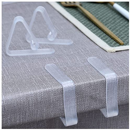 Kitnish Tischdeckenklammern, transparente Kunststoff-Tischdeckenklammern, Kunststoff-Tischdecken-Halter, Tischdecken-Halter für Meetings, Partys, Innen- und Außenbereich, 32 Stück