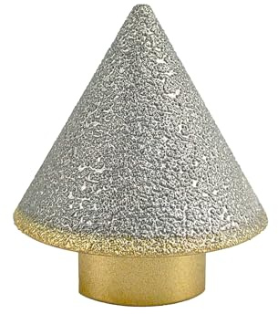 HXIN Brazed Diamond Finger Milling Bit with 5/8-11 Diamond Cone Chamfer End Mill Router Bit for Dry/Wet Enlarging Shaping Hole on Porcelain Ceramic Tile Granite Marble CB0338 (1/8 to 1-1/2)