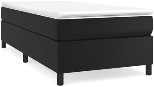 AUVYI Boxspringbett Polsterbett, Bett, Betten, Bettgestell, Schlafzimmer 90x200 cm Schwarz Stauraumbett Boxspringbetten Kunstleder