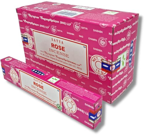 Satya Räucherstäbchen x LAVISA, Meditation, Aromatherapie, Duft (Rose)