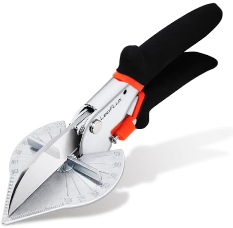 LeafLux Miter Shears for Wood Trim, Adjustable 45°-135° Multi-Angle Handheld Tool, Multifunctional Trunking, Moulding Shears, Perfect for Mitre Cutting, Quarter Round, No Replacement Blade | LFXP3101S