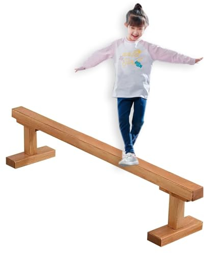 Schwebebalken Zuhause/ Schule/ Gymnastik-Club Gymnastikgeräte - Professionell Schwebebalken Boden, 12 Zoll Hoch Schwebebalken/ Holz Schwebebalken Bar, Für Alle Gymnastischen Fertigkeitsübungen(Size:30