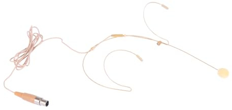 HEMOTON Beige Headset Mikrofon mit Kondensator für Gesang und Unterricht | Xlr 3-polig, Faltbar und Leicht, Sprachverstärkend mit Kunststoffgehäuse, Einseitige Richtcharakteristik