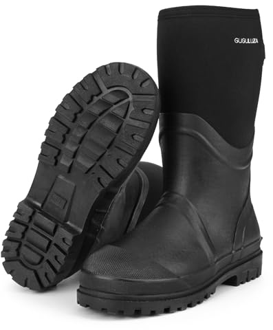 GUGULUZA Botas de goma aisladas de neopreno para hombre, impermeables, para caza, pesca, patio