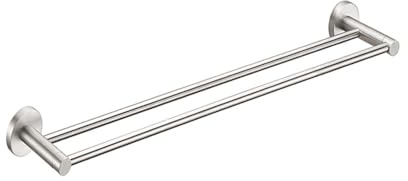 AGKXHDEC Retractable #304 Stainless Steel Towel Bar, Single bar or Double bar Optional,Adjustable Length from 16 inches to 28.9 Inches (Brushed Nickel, Double Towel bar)
