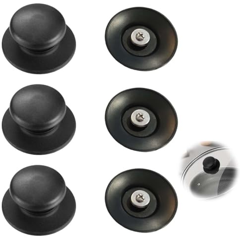 WUSJCOF 3 Stück Universal Topfdeckel Griff Ersatzknöpfe, Topfdeckelknopf, Pan Lid Cover Knöpfe, Küchengeschirrknöpfe, für Topfdeckel, Kasserolle