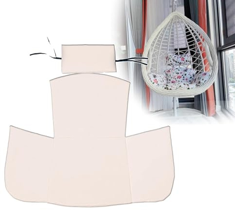 Genérico Funda de CojíN Gruesa para Silla Colgante, para Banco, Hamaca de Huevo de JardíN, Suave, para Interior y Exterior, con Respaldo(E,60×47)