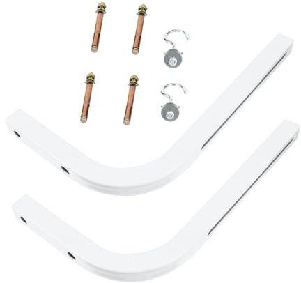 TOYZFRIENDY 2 pezzi Supporto Muro per Schermo Proiettore Staffa Resistente con Gancio Montaggio per Pareti in Legno Cartongesso Mattone