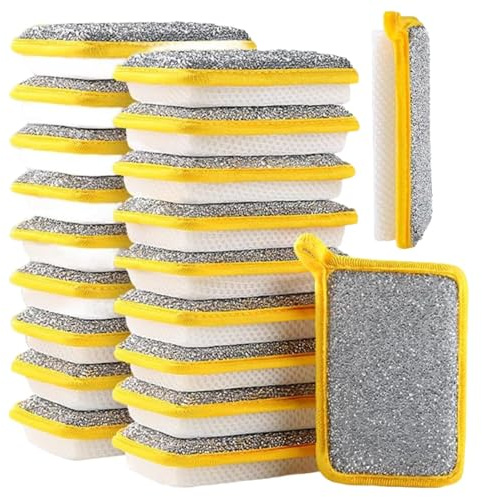 Spugne Abrasive Panni E Tamponi Spazzola Abrasivi Bifacciali | Spugnetta Lavapiatti Per La Casa, Cucina, Bagno, Lavello, Lavastoviglie, Pentole, Piastrelle E Pavimenti