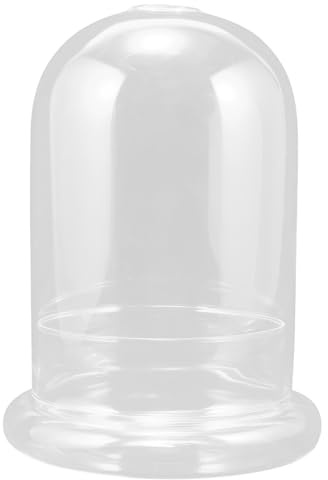 VANZACK Dôme en Verre Transparent pour Fleurs Préservées avec Base Pratique et Résistance aux Chocs, Vitrine Élégante et Délicate pour Décoration Créative de Table