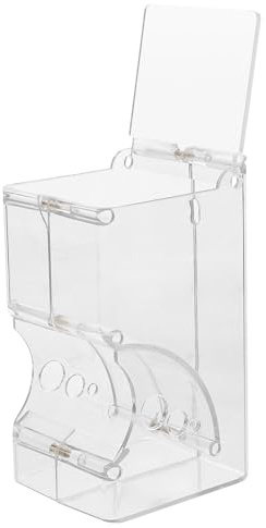 Mangeoire Automatique Compacte en Acrylique pour Cage de Hamster et Rat | Distribution Pratique, Entretien Facile, Modèle Rechargeable, Accessoires pour Cage, Usage en Habitat Domestique