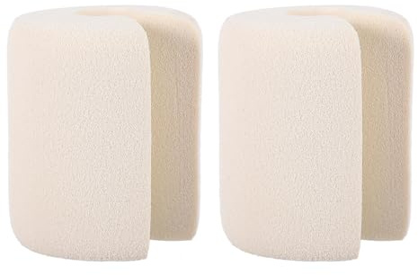 RUNROTOO Fermaporta Cilindrico in Nbr Beige 2 Pezzi Antirumore e Antiscivolo per Protezione Dita Ragazzo Ragazza, Accessorio Sicurezza Casa per Uso Quotidiano