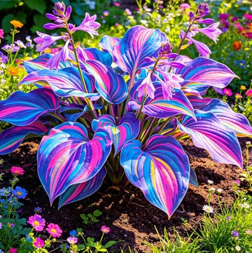 Hosta Alta a Foglia Larga – Resistente al freddo e tollerante al caldo – Eccellente per la progettazione paesaggistica in complessi residenziali e giardini-4 root-C