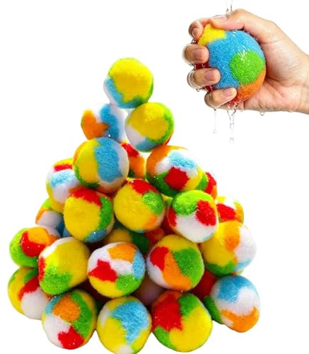 Globo de agua reutilizable – Juegos de playa reutilizables y absorbentes | Bolas de remojo , para verano al aire libre, playa, piscina, , patio, césped, jardín, parque, niños y