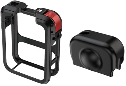 Fockety Cadre de Protection pour Appareil Photo, Construction en Alliage d'aluminium CNC avec Boutons à Ressort Cachés et Ouverture du Microphone, Cage de Caméra en Alliage d'aluminium, étui de