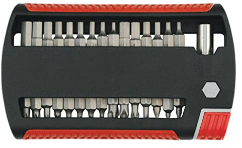 Wiha 79495 XLSelector Bit-Set mit Schlitz-Kreuzschlitz-Torx-Sechskant-Bits, 31-teilig