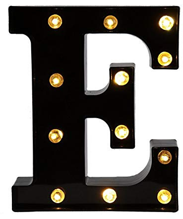 Ulalaza Black & White LED Light Up Sign 2xAA Battery Powered Letter Marquee for Wedding Birthday Party Christmas Lamp Night Light