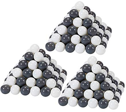 Knorrtoys 56751 – bollar set ca Ø6 cm – 300 bollar grå/kräm