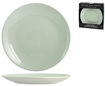 PENGO H&H Bush Green - Juego de 4 Platos hondos, Stoneware, 18 cm, Verde Agua, 18 cm