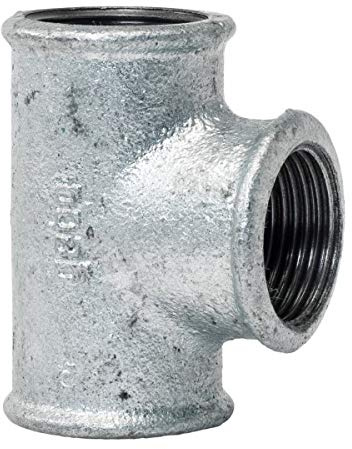 T-Stück 2 x 1 1/4 x 2 reduziert - Fitting aus Temperguss feuerverzinkt - Formteil Nr.130 - qpool24