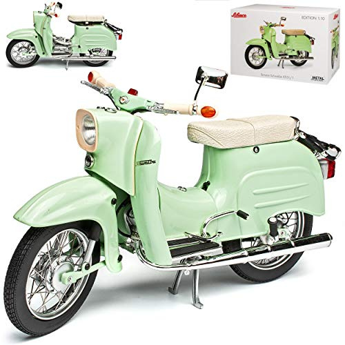 Simson KR 51/1 Schwalbe Hell Grün 1/10 Schuco Modell Motorrad mit individiuellem Wunschkennzeichen