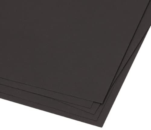 Craftelier - 5er Pack doppelseitiger Canvas Texture Cardstock | Perfektes Material für Scrapbooking und Bastelprojekte | Gewicht 216 Gramm | Größe 30,48 x 30,48 cm (12 x12) - Farbe Schwarz