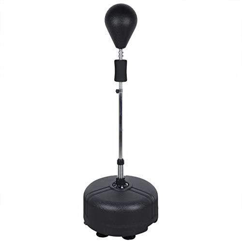 Punchingball 120-160cm,Standboxball freistehend,Boxsack Set,Box Set,Höhenverstellbar,Geeignet für Erwachsene, Jungen und Mädchen ab 8 Jahren (Schwarz)