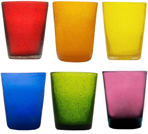 Memento Set 6 Wassergläser aus Glaspaste 300 cc (Peace)