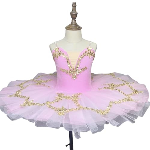 Masif Balletto Tutu Rosa Blu Bianco Professionale Bambino Bambini Ragazze Donne Adulte Ballerina Sala da Ballo Balletto Costumi Danza, Rosa, 170