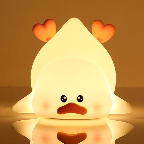 LOVERUIS Nattlampa för barn söt anka ljus nattlampor för barn nattlampa barn 7 färger ljus för baby sovrum DaDa anka nattlampa