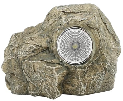 Hide A Key in A Real Looking Rock Stone with Solar Light, Holds Standard Sized Spare Keys By Rockey Safe Fits in with Your Landscaping and Yard Resistant to Outdoor Elements