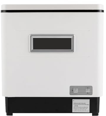 Estabeter Lave-vaisselle en acier inoxydable, 220 V, 1500 W, lave-vaisselle de table, 60 litres, petit lave-vaisselle, chaleur à 70 degrés, lave-vaisselle, blanc