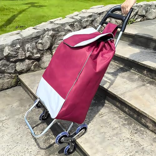 ICEMOB Carrello Spesa per Saliscale,3 in 1Carrello Pieghevole,Carrellino con Ruote Portatutto per Supermercato,Borsa Oxford Impermeabile Rimovibile,Grande capacità 42L