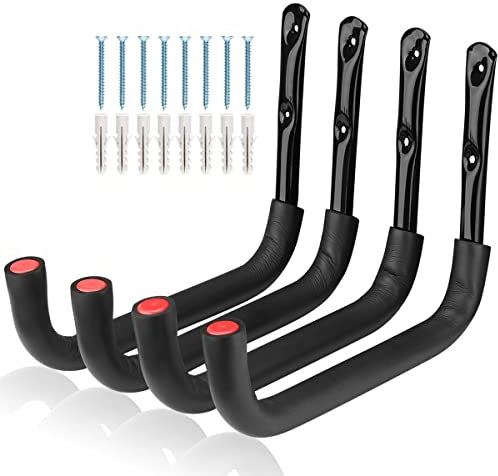 32.5cm Heavy Duty Large Tool Hanger, 4 Pcs Wall Mounted Garage Storage Hooks, Indoor Outdoor Organizer Rack Load Capacity 25kg (23.5cm x 32.5cm)