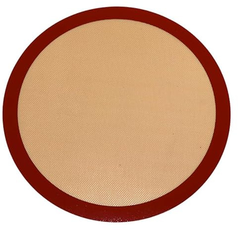 KICHOUSE 12 Inch Round Silicone Baking Mat Oven Liner Non Stick Reusable Baking Sheet for Pizza Air Fryer Microwave Oven Cooking Accessories