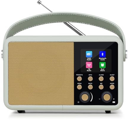 LEMEGA Class Finesse DAB+ Digital Radio with Colour Display – Premium Bluetooth Radio Alarm Clock with 60 Presets, Long Battery Life, Headphone Jack, Mains & Battery Powered, Rich Audio